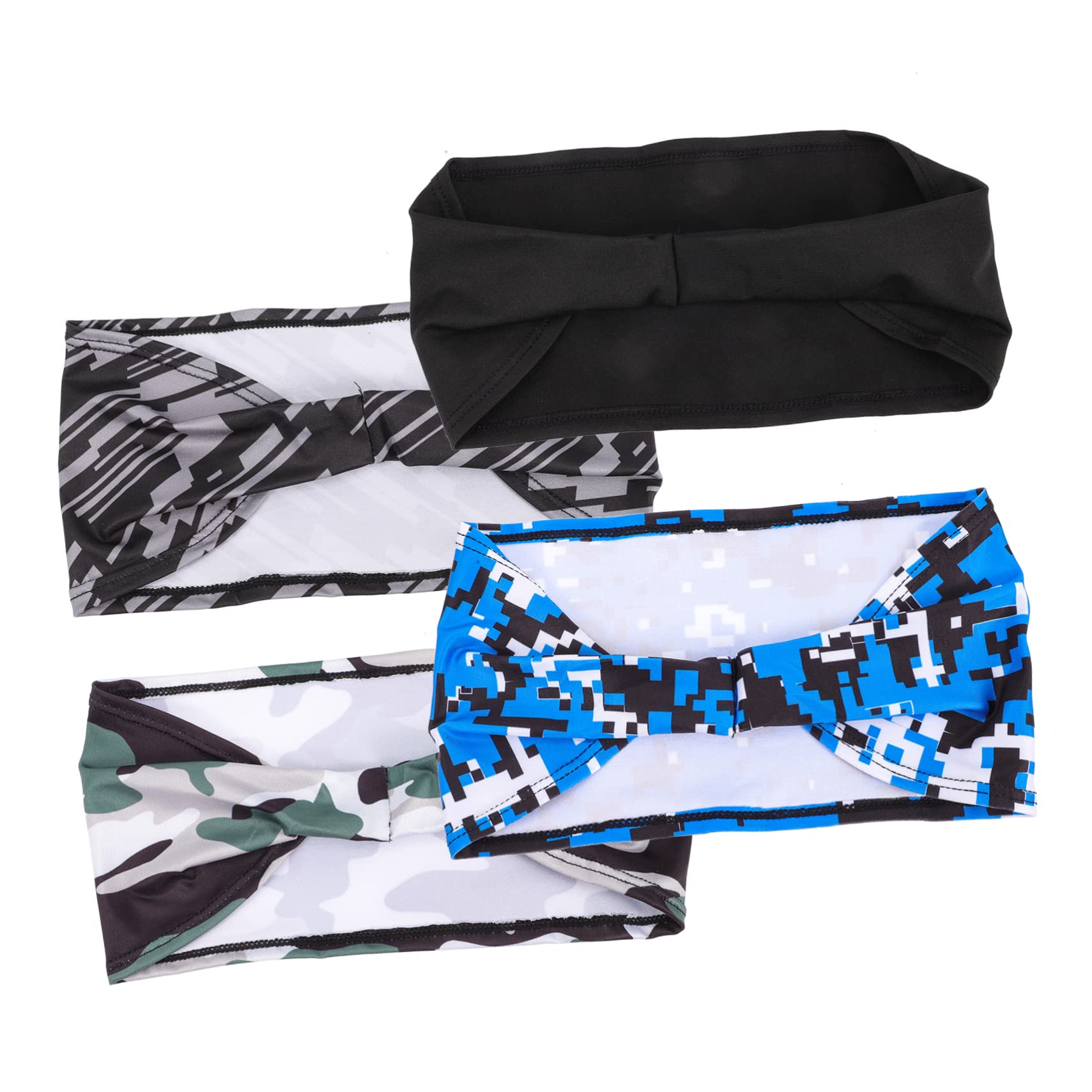 TOYANDONA Elastische Sport Stirnbänder Für Männer Atmungsaktive Schweißabsorption Kopfband Für Basketball Fußball Und Fitness Camouflage