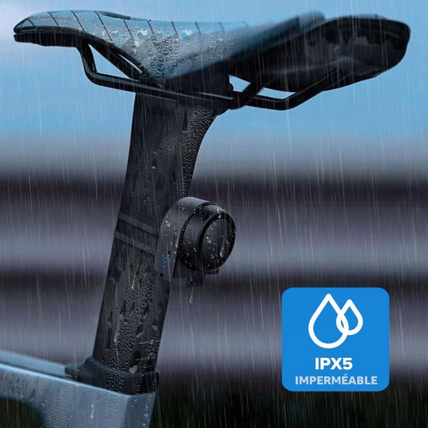Alarme Antivol, Alarme Intelligente à Télécommande sans Fil, Alarme de Capteur Intelligent de Vibration étanche, pour Vélo/Moto/Véhicule électrique/Scooter
