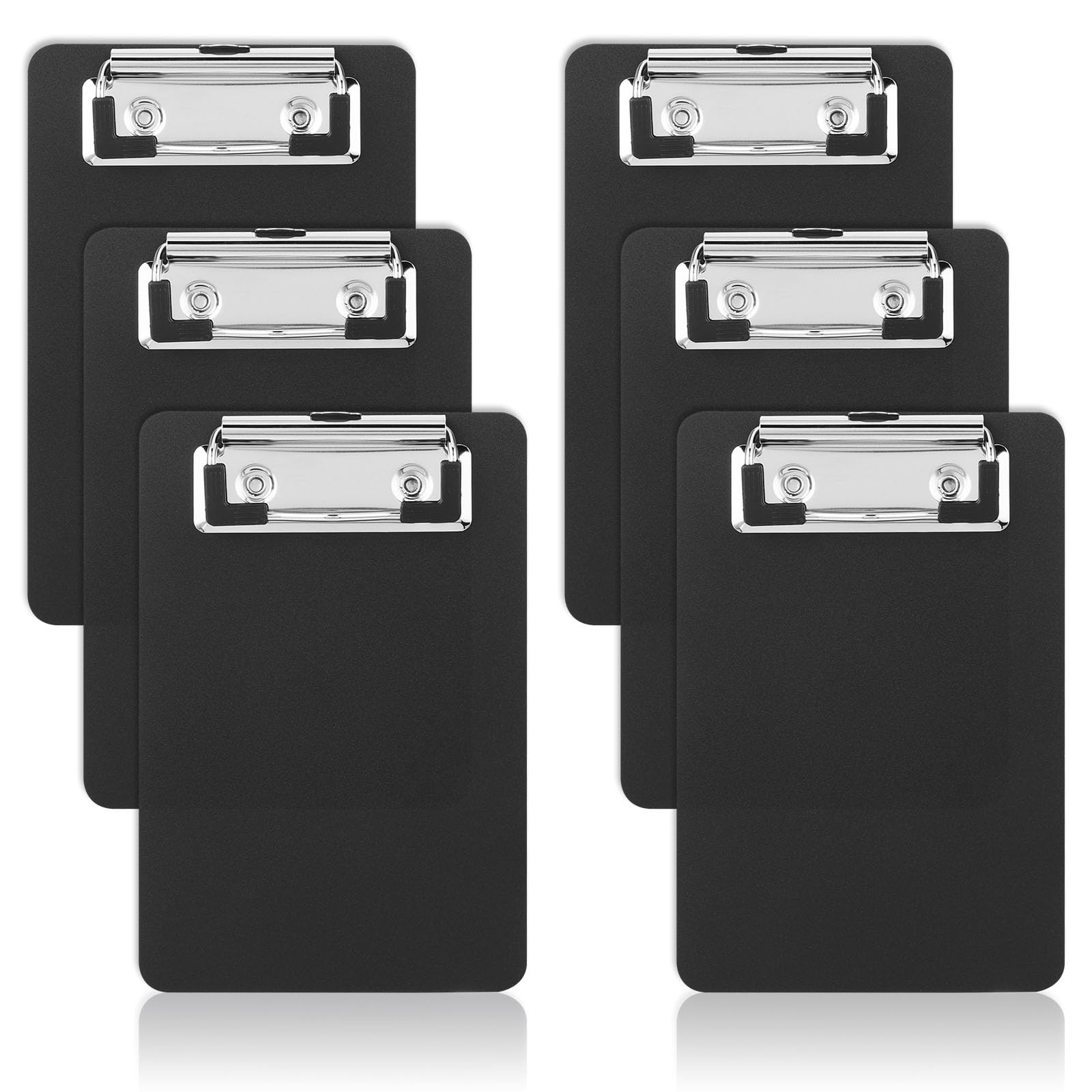 6 Pcs Mini Clipboards - 4 x 6 Inch Small Cute Plastic Clipboards for Notepads, Memo, Receipts, Tickets, Shopping Lists, Restaurant Ordering