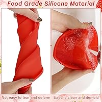 Vista 5 de Molde de silicona para pastel de 3 piezas, 5, 8, 10 pulgadas, molde antiadherente para pastel de queso, molde reutilizable de silicona de grado rojo