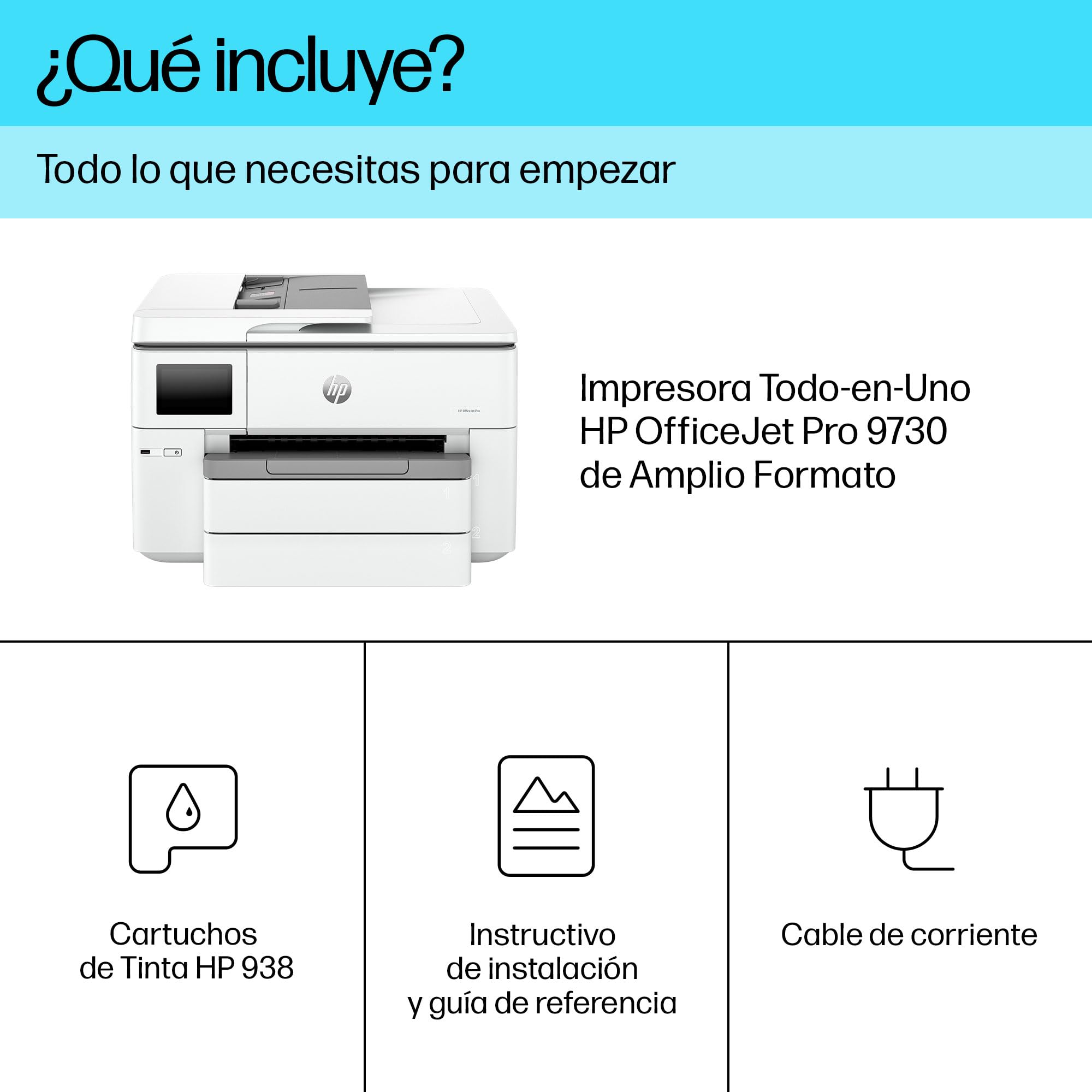 HP OfficeJet Pro 9730 All-in-One Printer, Large Format Print and