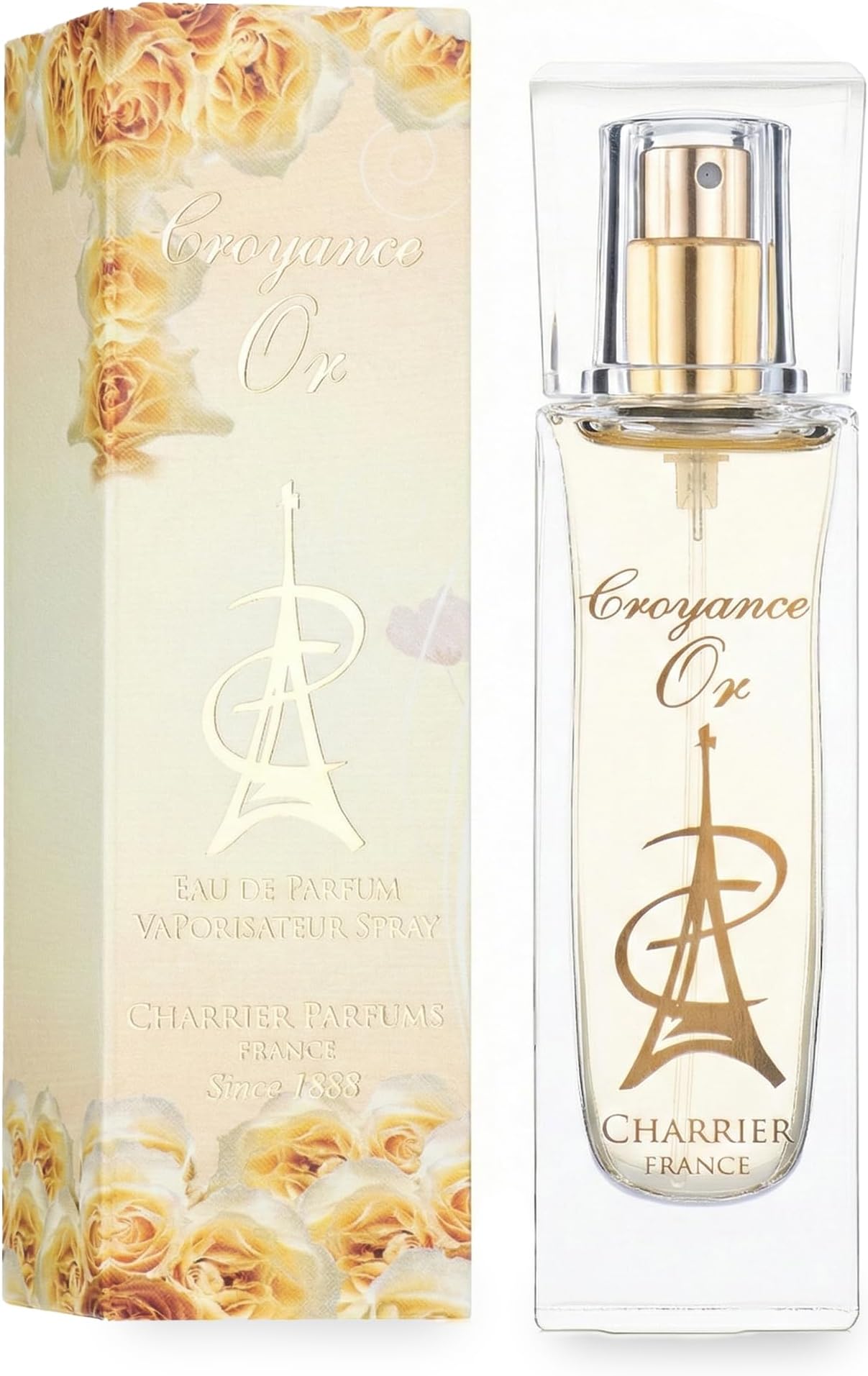 Charrier Parfums - Eau de Parfum 'Croyance Or' Spray - 1.06 FL Oz 30 ml - Made in Provence, France