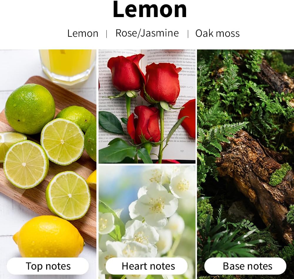 Lemon Scented Candles, 7oz Soy Wax Candle, Long Lasting Aromatherapy Jar Candle for Home, Scented Long Burning Candle Gift for Women and Men - Image 3