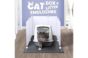Cat Litter Box Enclosure, High Sided, Splash Guard, Easy Clean