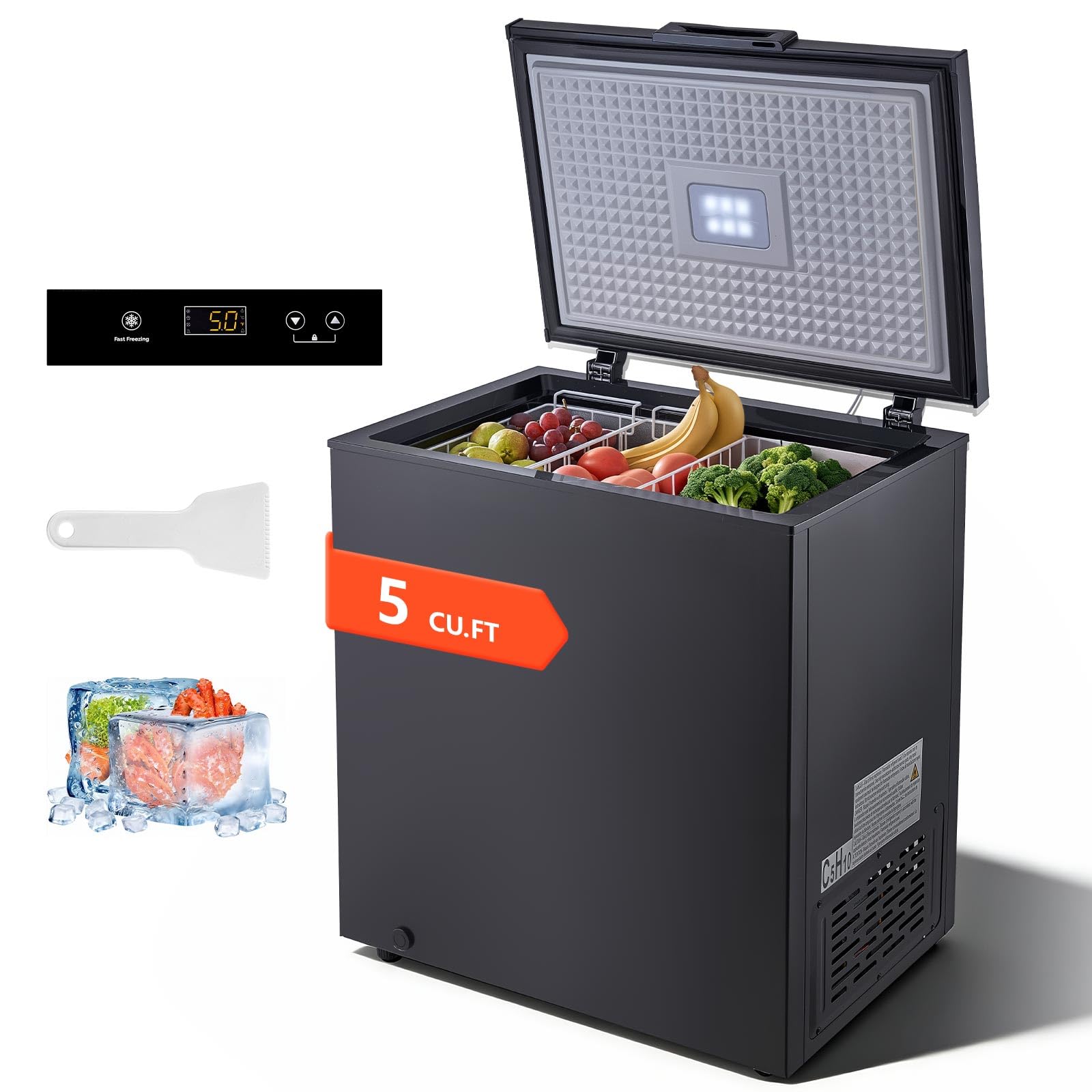 VEVOR 5 Cu.ft Compact Deep Freezer