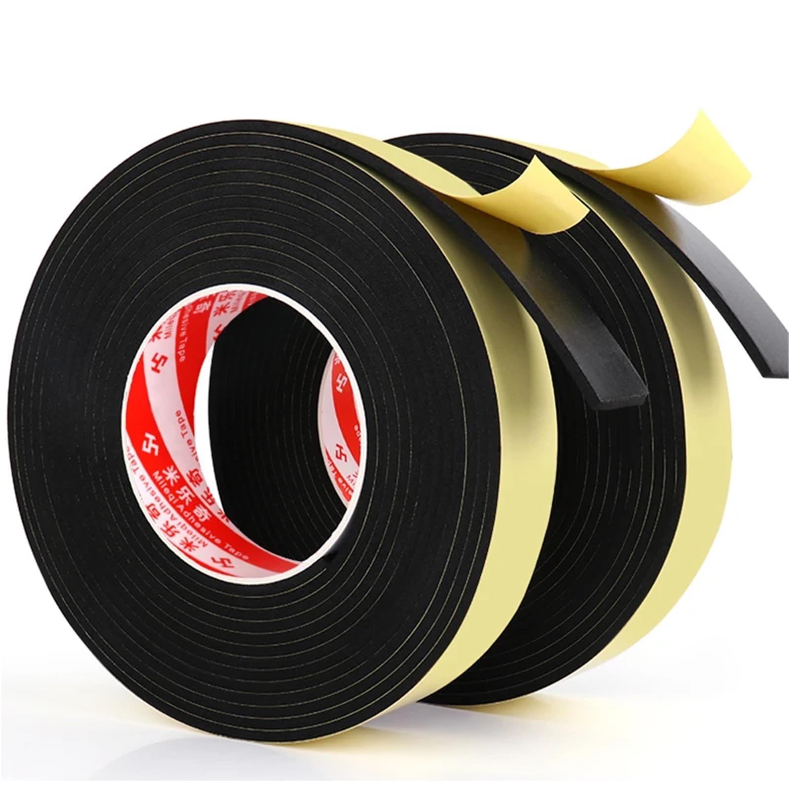 Cinta de espuma autoadhesiva para burletes, Cinta autoadhesiva de sellado espuma neopreno, espesor negro 1-50mm, ancho 10-40mm, longitud 10m(THICKNESS 10MM-40MM)