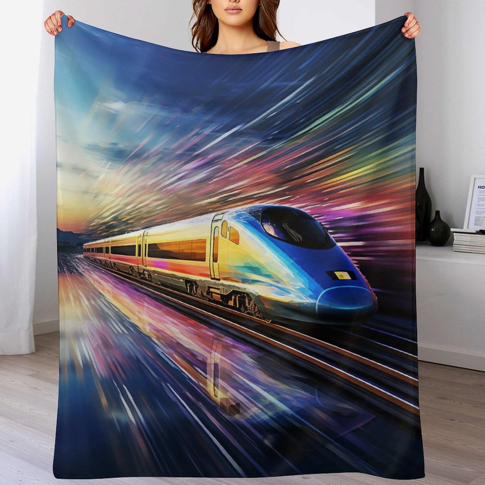 Manta de forro polar cuatro estaciones de 150x200 cm para sofá cama y niños