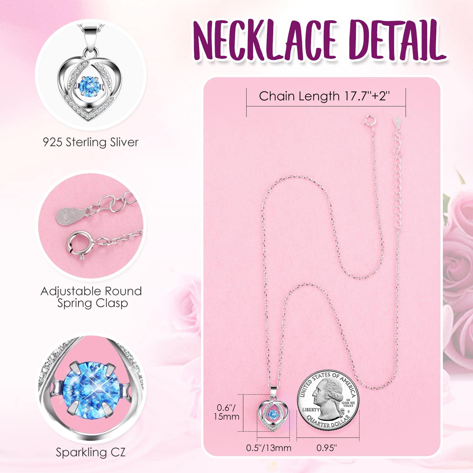 ADDWel Rosa Orsetto San Valentino per Lei, Rosa Eterna con Collana e Orsetto di Rose con Rosa e Collana, Idee Regalo San Valentino per Lei, Donne, Fidanzata, Moglie, Mamma