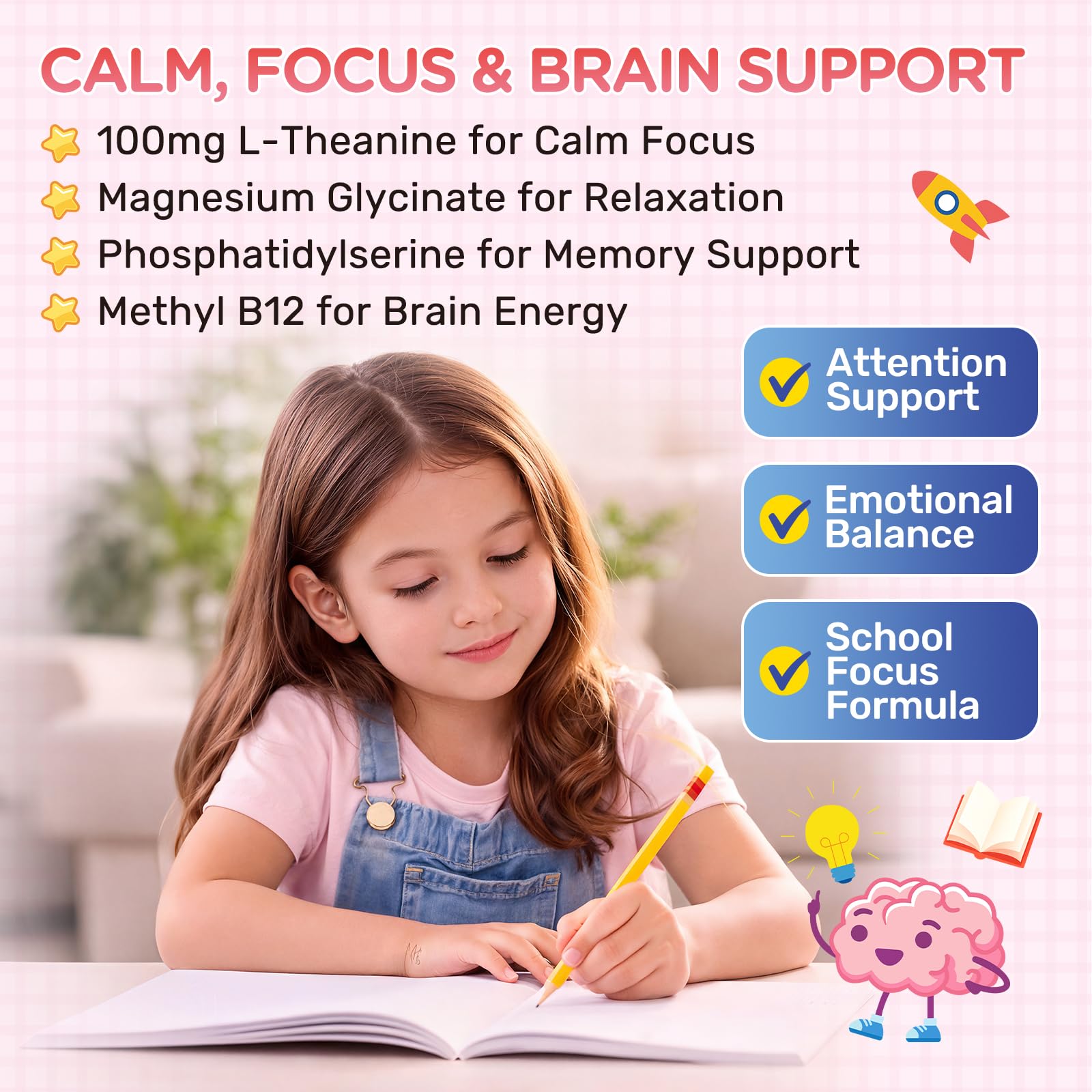 Vitamin B Complex for Kids, B1, B2, B3, B6, B9(Folate), B12, Omega-3 & Magnesium, Kids B Complex Liquid Supplement for Brain, Energy, Focus, Metabolism, Gut & Immune Support,Strawberry Flavor,2 fl oz — Amazon image 4