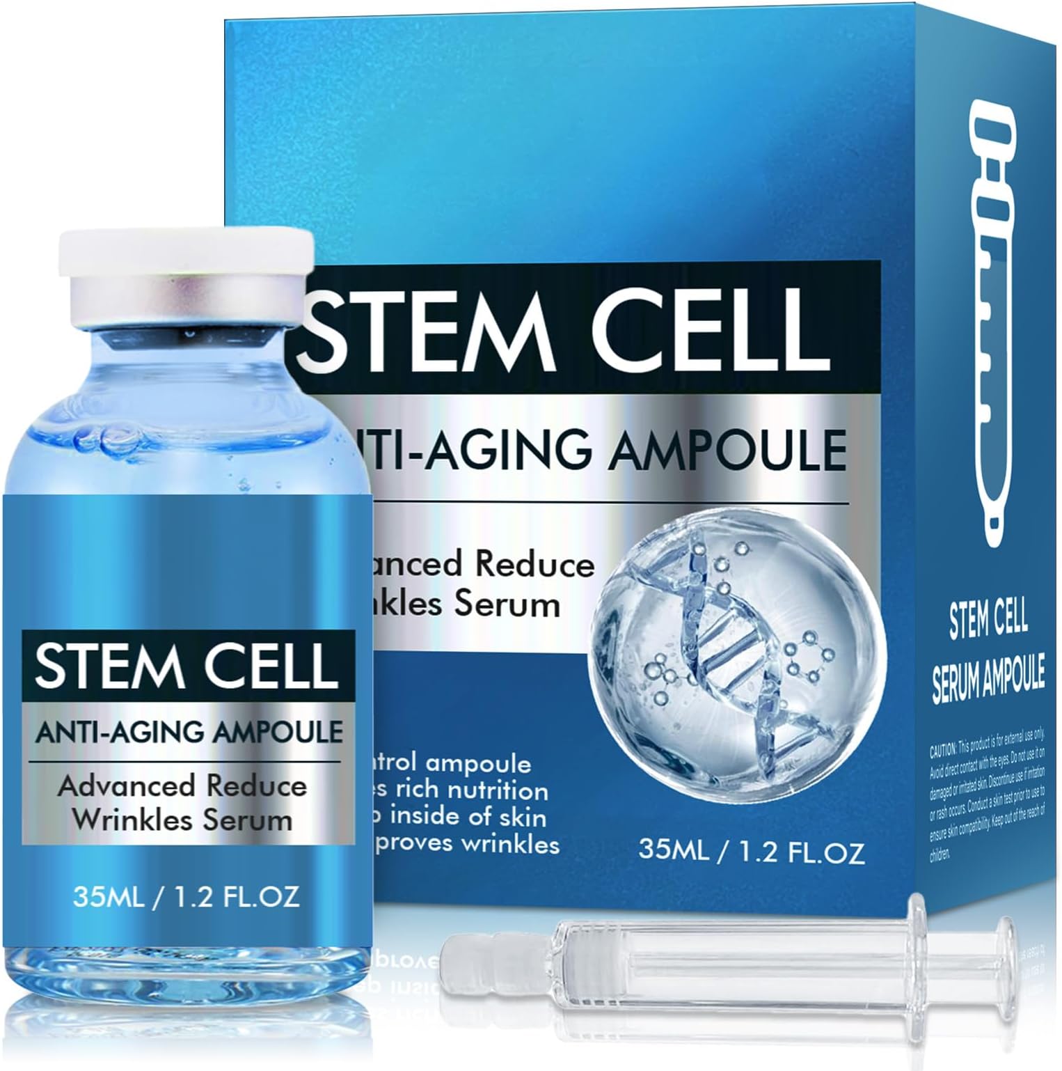 Stem Cell Serum for Face, Anti Aging Face Serum to Smooth Wrinkles, Intensive Repair Ampoule for Hydration and Revitalization