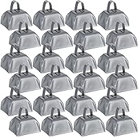 Vista 10 de Yeshone 24 Piezas Cencerros de Metal con Asa Campanas de Vaca Generadores de Ruido para Eventos Deportivos Pequeños Generadores de Ruido Fuertes