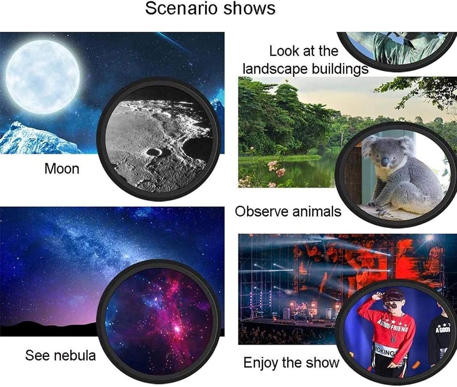 70mm Refractor Telescope for Kids & Beginners, 120x Magnification, Portable Astronomical Travel Telescope for Stargazing, Moon Watching, Bird Watching, with Compass and 2X Barlow Lens