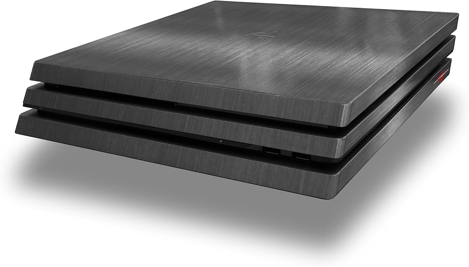 Vinyl Decal Skin Wrap Compatible with Sony PlayStation 4 Pro Console Simulated Brushed Metal Silver