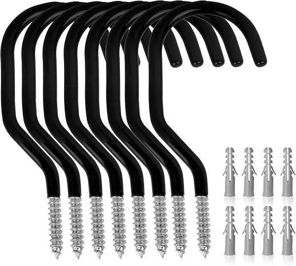 GURADESIGN 8-Pack Heavy Duty Bike Hook, Loading Capacity 100 LBS, 6 inch, Bike Hooks for Garage Wall and Garage Ceiling
