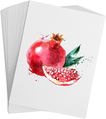 FEITAKE Papel para acuarela 100% algodón prensado en frío  140 lb (300 gm)  Papel de dibujo de arte mixto sin ácidos - Paquete de 30 hojas - 6"X8"