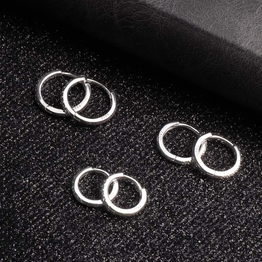 Orecchini A Cerchio Cartilagine 8 Mm – Huggies In Acciaio Inox Con CZ, Anallergici Per Uomo E Donna, Regalo