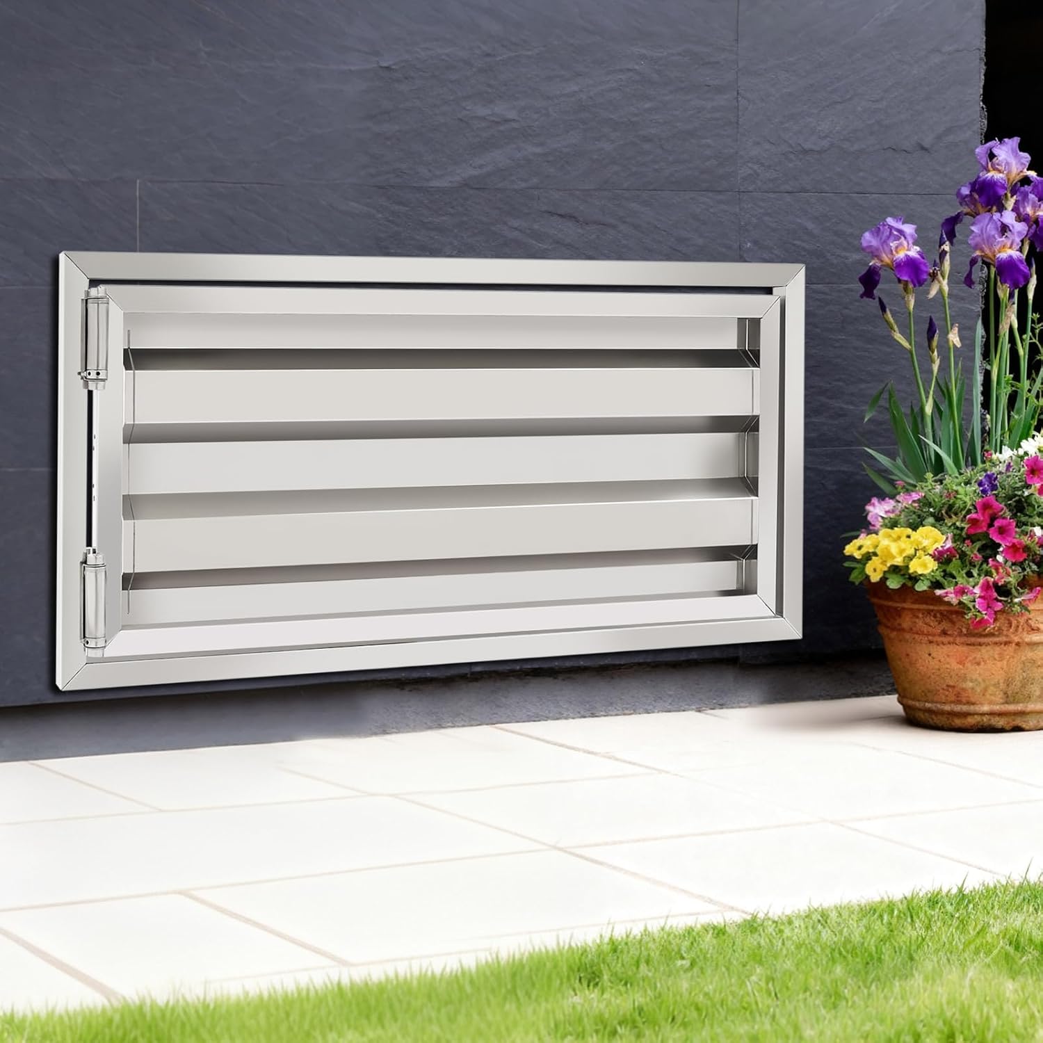 Undercat 32" X 16" Stainless Steel Crawl Space Door, Attic Access Door, Crawl Space Vent Cover, Basement Entrance Cover