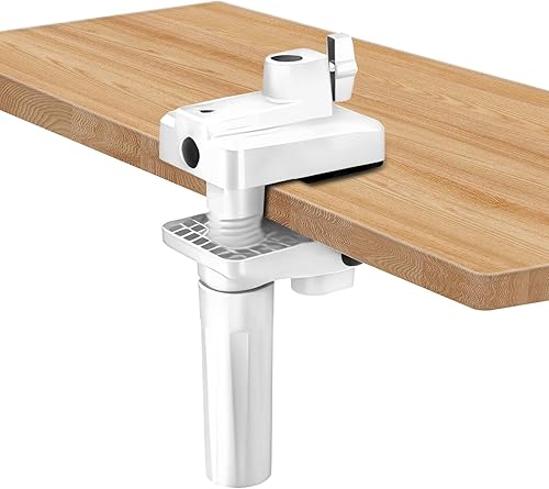 Soporte de abrazadera de escritorio para micrófono, soporte de brazo de tijera, 5 maneras de orificios de inserción de brazo de pluma (0.47