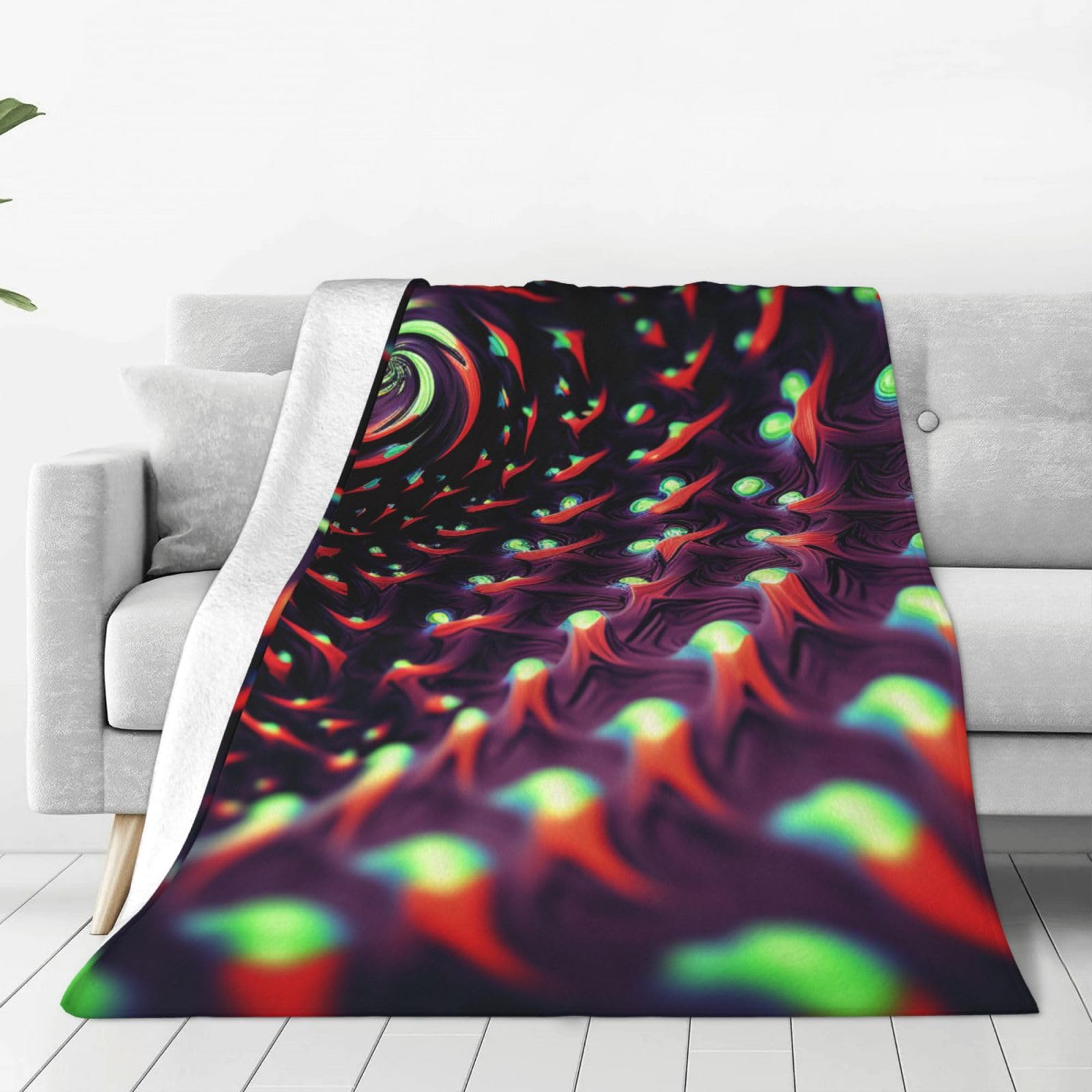 Fantasy Sci-Fi Dizziness Throw Blanket for Couch, Plush Fuzzy Soft Flannel Blankets and Throws for Sofa, 40"x30" Bed Blankets for Travel Camping Chair, All Season Warm Fleece Blanket