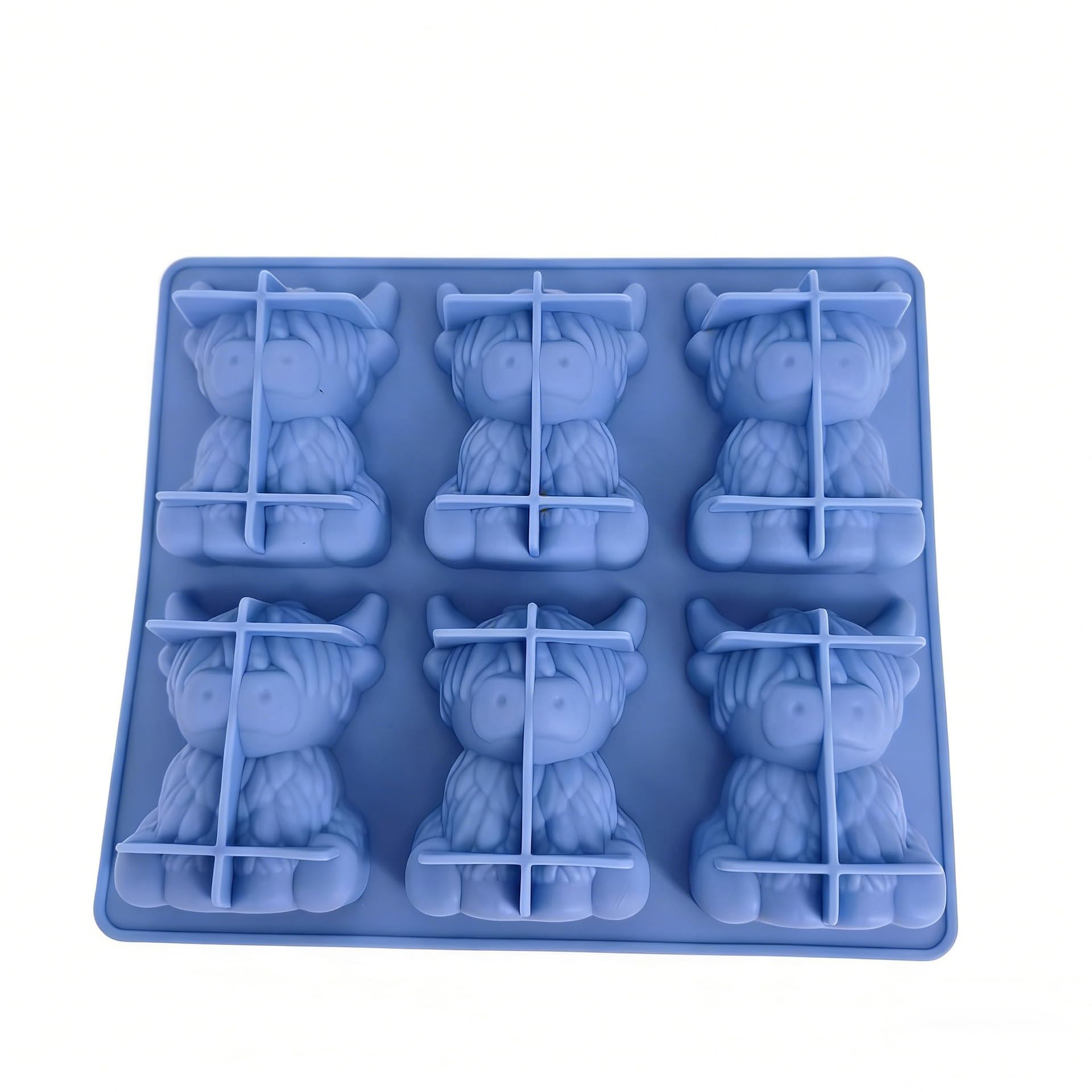 Osniyaw Multicolor Highlands Cow Silicone Ice Cube Tray For Fun Parties And Creative Desserts With Easy Releases And Dishwasher Safe Creative Kitchen Gadgets