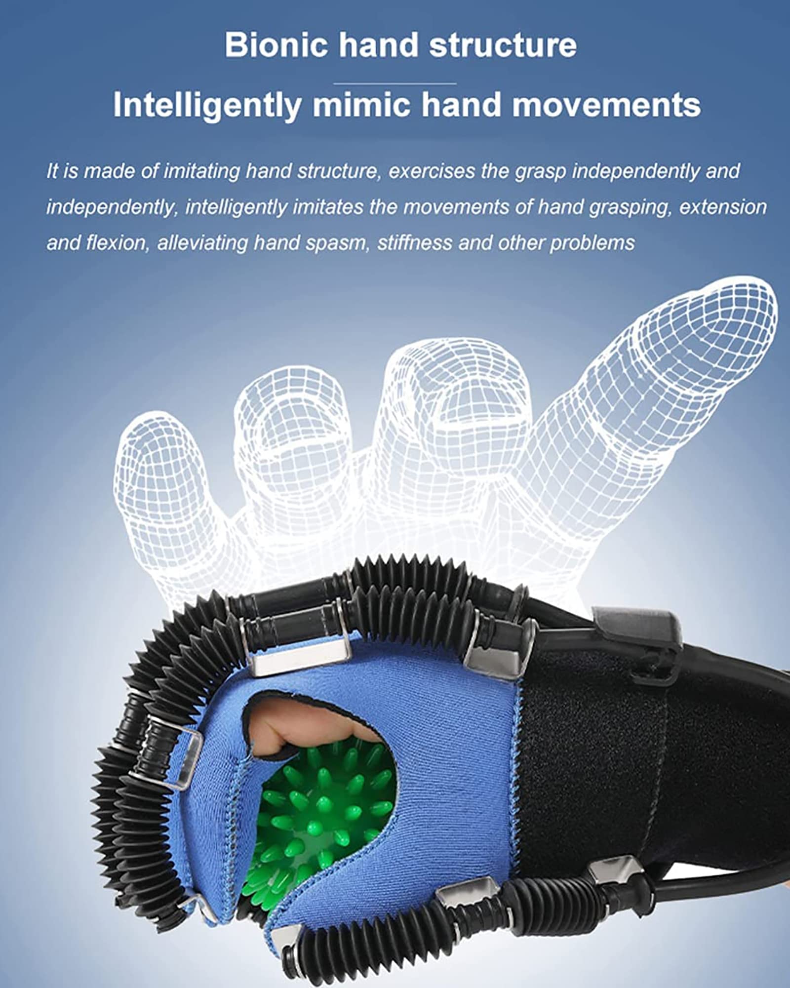 Robot de rehabilitación Ortesis de dedo Protector Carrera Férula de mano Guantes de flexión Equipo de asistencia para ejercicio de tendones, izquierda, S (izquierda L)