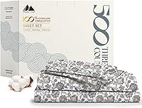 Vista 48 de Mayfair Linen - Juego de sábanas 100% algodón, tamaño Queen, 500 hilos, 4 piezas (azul claro), suave, refrescante, sábana de algodón satinado