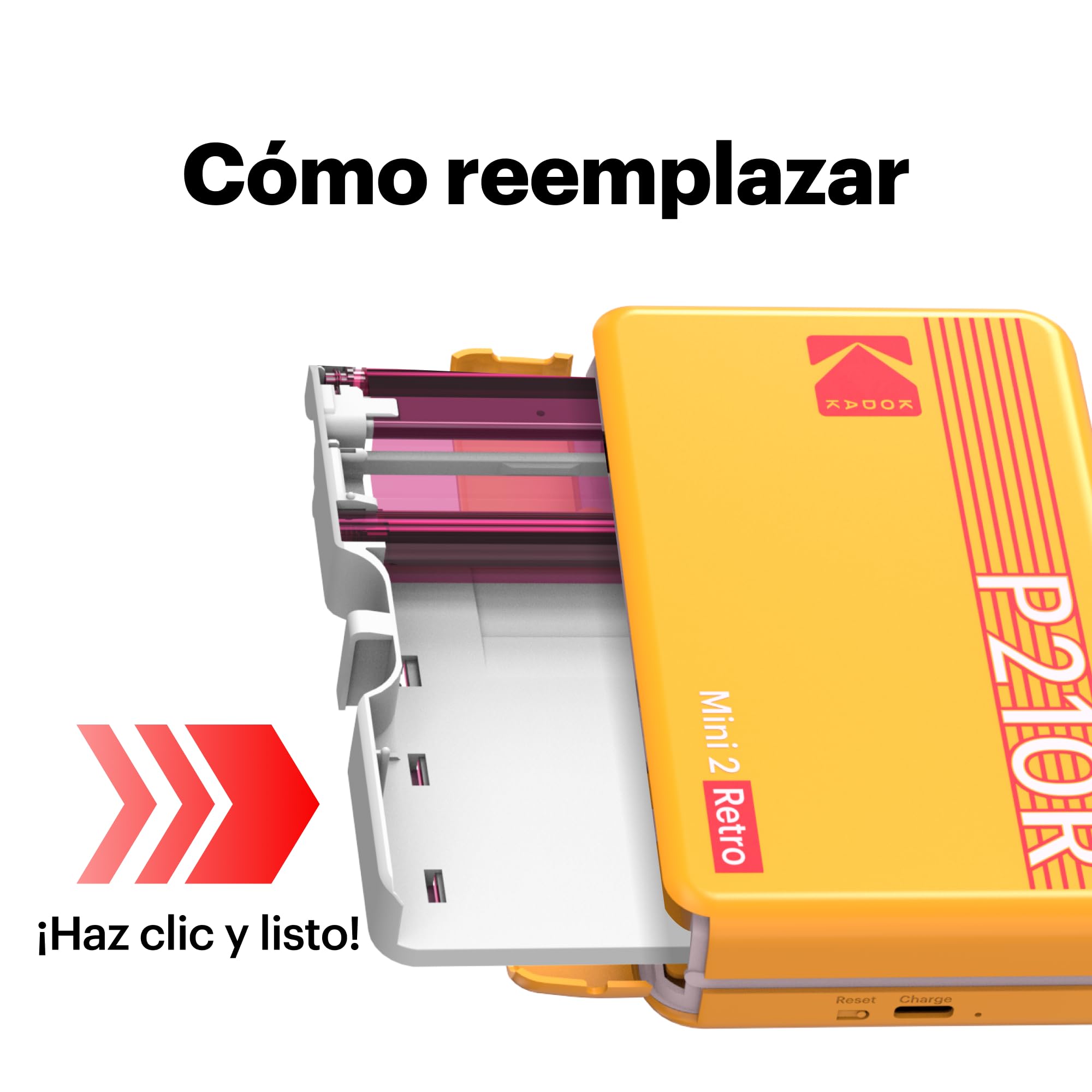 KODAK 4PASS 5,3 x 8,6 cm Cartucho de película (60 Hojas) para KODAK Mini 2 Retro y Mini Shot 2 Retro