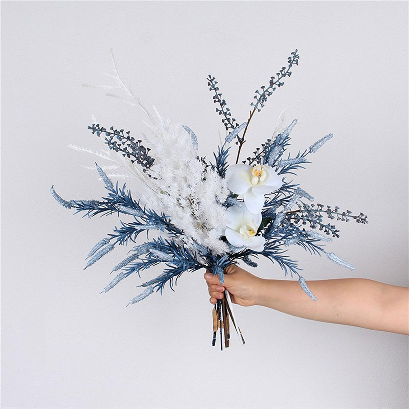 Kunstblumen Hochwertiges blaues Simulations-Blumenkunst-Set for Zuhause, Wohnzimmer, Restaurant, Hotel, Modell, Raumdekoration, künstliche Blumen, Ornamente für die Außendekoration