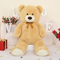 MorisMos Óriás Plüssmackó 130 cm - XXL Puha Barackszínű Teddy Maci, Ölelésre Tökéletes Ajándék Gyerekeknek, Lányoknak, Pároknak 6