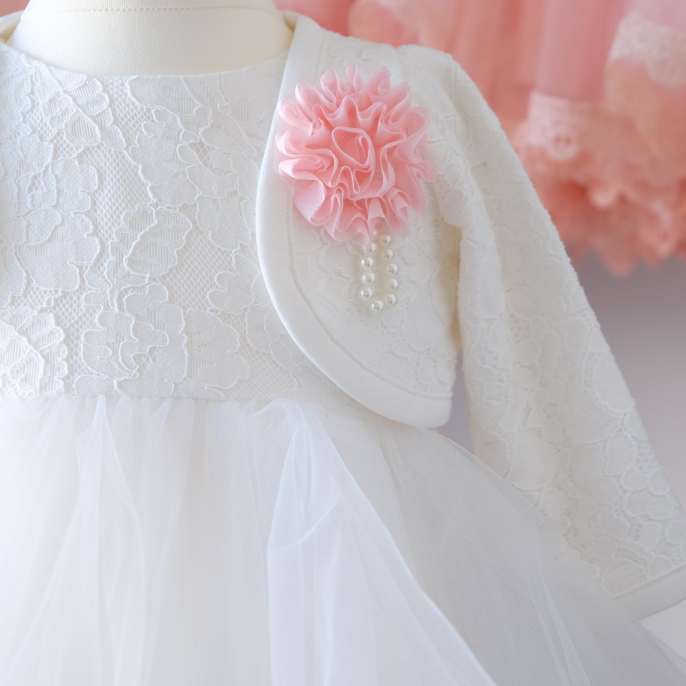 Festkleid Taufkleid mit Bolero Baby Blumen Mädchen M44