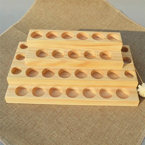 Miniatura 9 de PhantomSky Estuche de transporte de aceite esencial de aromaterapia de madera con 30 ranuras, organizador de aceite esencial de madera natural, caja