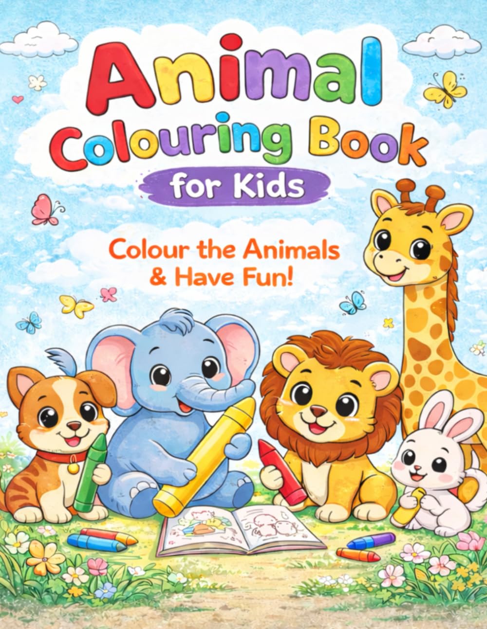 Animal Colouring Book for Kids: Colour the Animals & Have Fun!