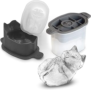 Tovolo Kitten Ice Molds (Set of 2) - Slow-Melting, Leak-Free, Reusable, & BPA-Free Craft Ice Molds/Great for Whiskey, Cocktails, Coffee, Soda, Fun Drinks, and Gifts