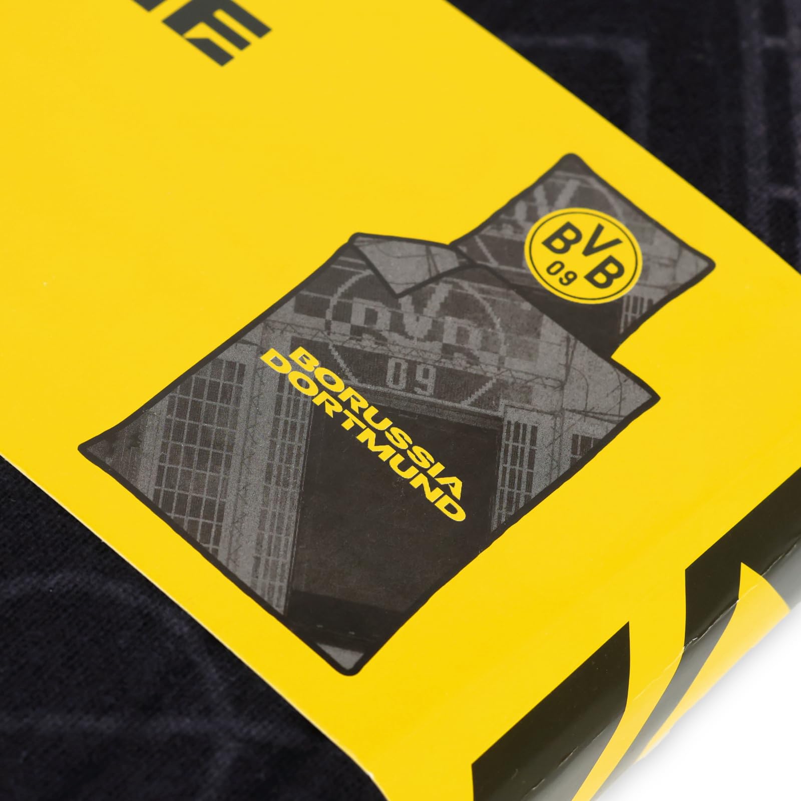 Dortmund BVB Biberbettwäsche Stadion 135 x 200cm | Stadion Luftbild Design, 80 x 80 cm Kissen, 100% Baumwolle, mit Tragetasche