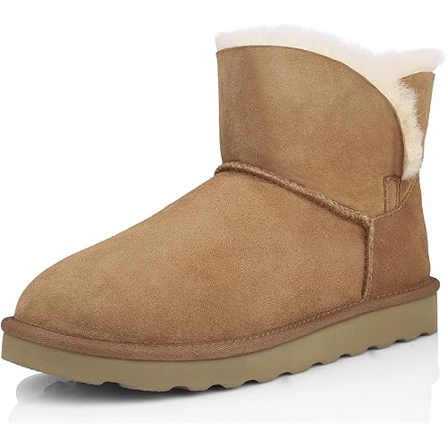 WaySoft Genuine Australia Sheepskin Snow Winter Boots for Women, Classic Water Resistance Shearling Boots Women