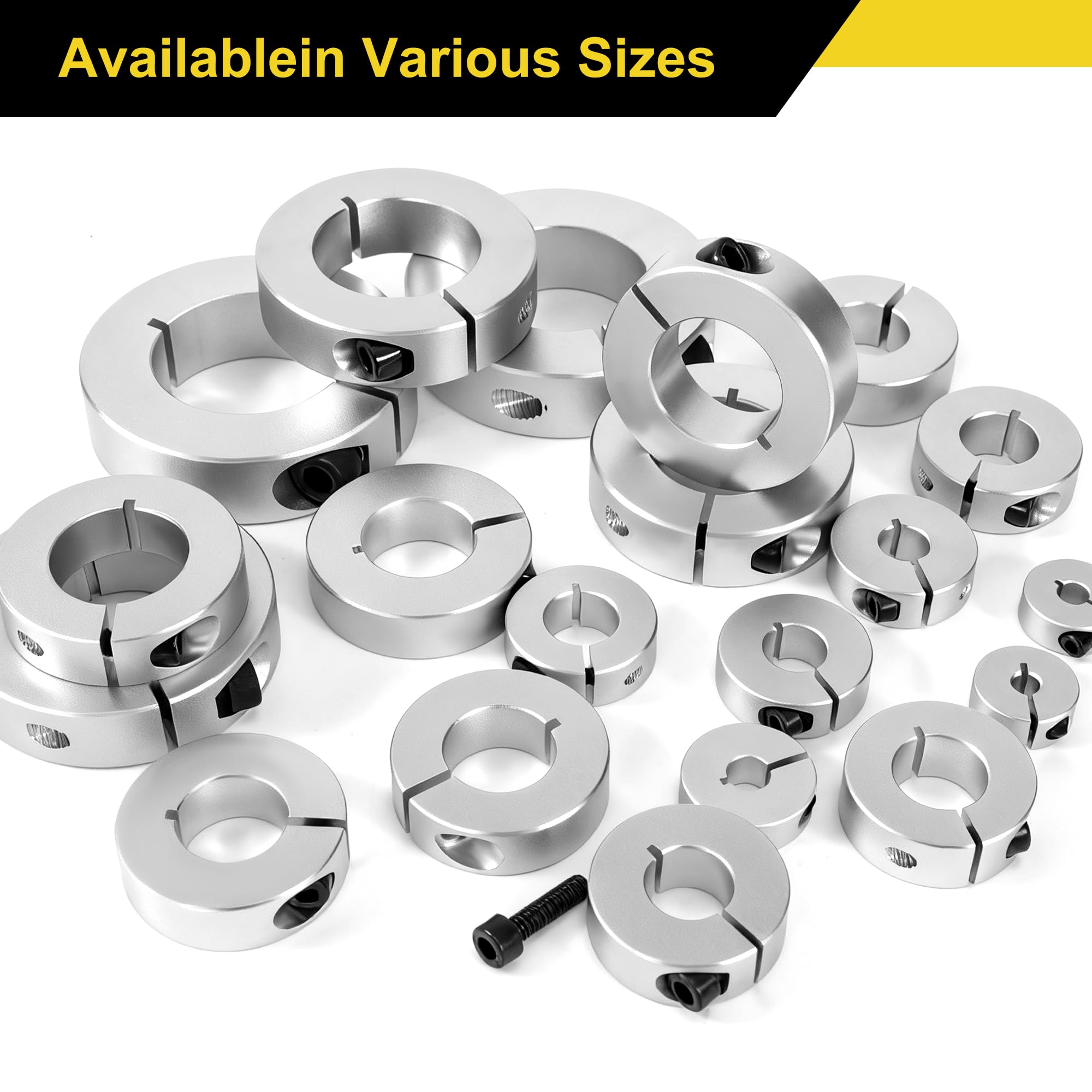 4 Stück Einstellringe 16 Mm Bohrung – Aluminium-Splittringe, 35 Mm OD, 12 Mm Breit, Als Anschlag & Positionsring