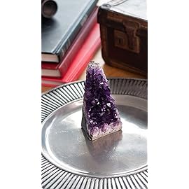 EMPORION Natural Amethyst (Less than 0.5 lb) Crystal Clusters Stone from Uruguay Raw Geode Quartz - Deep Purple Color