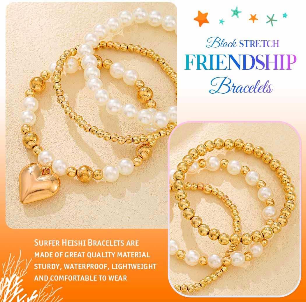 Latious Easter Stretch Bracelets Colorful Stackable Clay Beads Bracelet Bunny Egg Pendant Bracelets Set for Women - Image 5