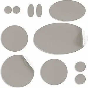 aZengear Repair Patches for Down Jackets Waterproof Self Adhesive Pre-Cut Tear-Cold Heat Resistant Nylon Polyester Fabric Repair Pattern Inflatable Tents (11pcs, Taupe Grey)