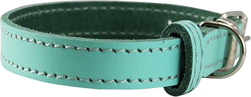 Miniatura 2 de Más pequeño perro Cuello de piel para perros y cachorros 3tamaños turquesa, Turquoise