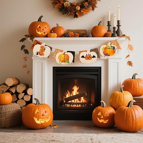 Miniatura 5 de 30 recortes de calabaza de madera de 3.5 pulgadas sin terminar en blanco de madera de calabaza para manualidades, recortes para Halloween, otoño,