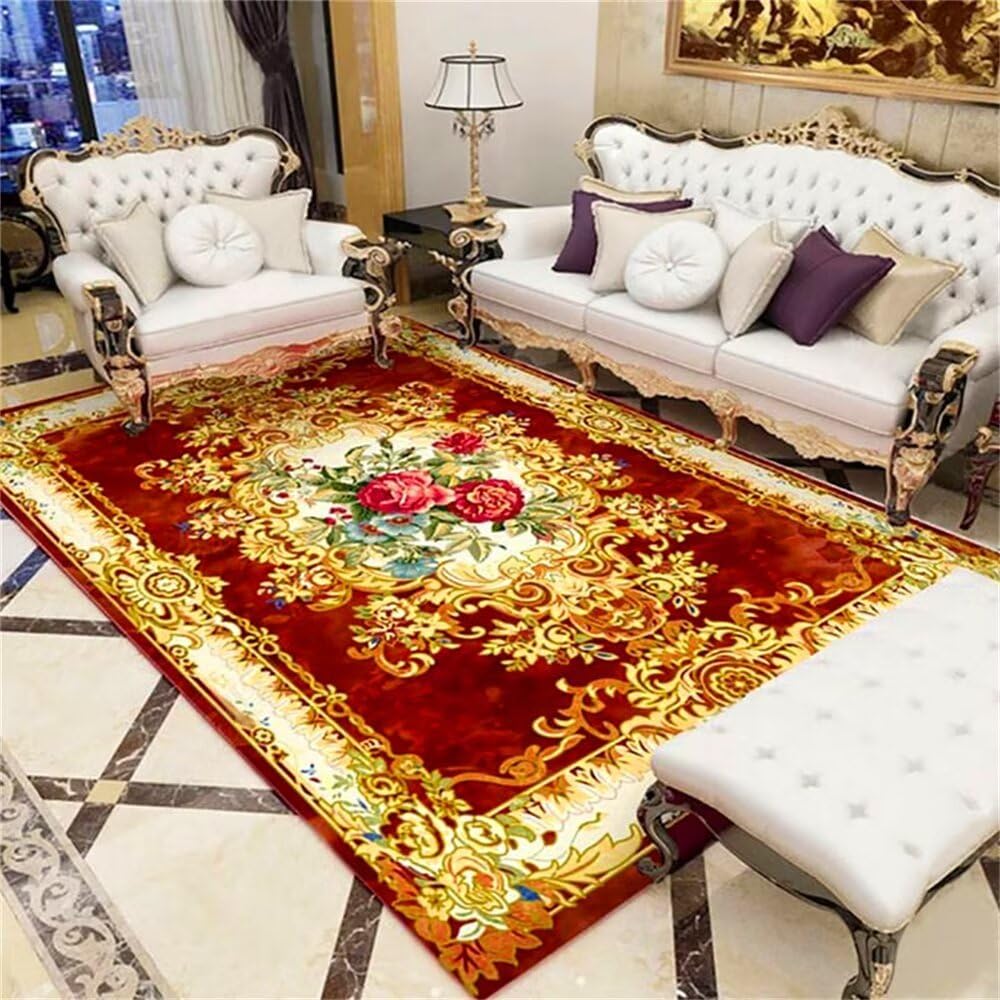 Tapis de canapé rouge et floral, l'accessoire idéal pour une chambre d'ado