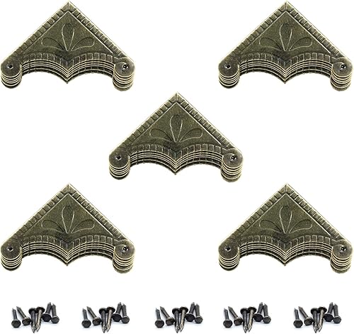 Miniatura 6 de 30 protectores de esquina antiguos para caja, borde decorativo, protector de seguridad para gabinete, muebles, protectores de esquina para joyero y
