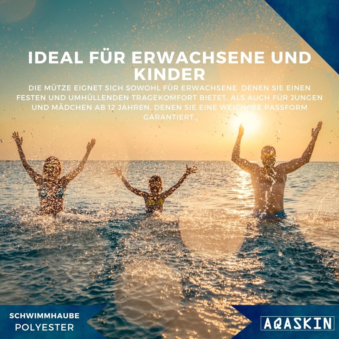 Professionelle schmal geschnittene Polyester-Badekappen – Mengenrabatte – Unisex-Badekappe mit Streifeneffekt. 50-500 PCS Mengenpakete