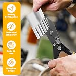 Outils de Pliage de Tôle à Main avec 5 Lames, Outil de Pliage de Gouttière de 10-1/2 po, Pince à Tôle avec Poignée Antidérapante, Outil CVC pour Tuyaux de Descente et de Poêle de 24-28 G, Travaux de Tuyauterie et de Ventilation