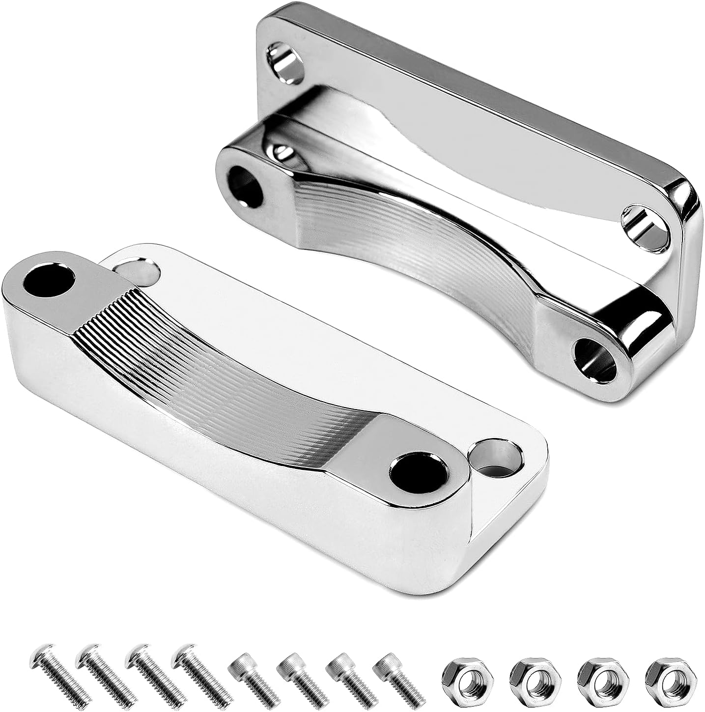 Front Fender Riser 20mm Relocates Spacer Kit Fit 1993-2013 Harley Touring FLHR FLHT FLHTCU FLHTK FLHX FLTR 21 Inch Tire Wheel Fender Risers Lift Brackets