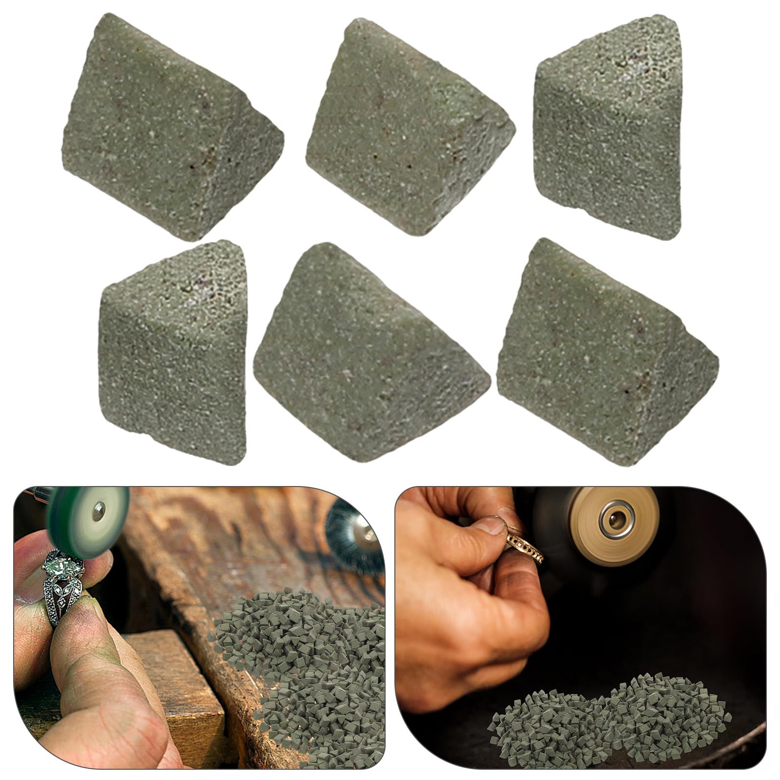 Keramisches Dreieck Polierschleifmittel 450g für Vibrations Maschine zum Polieren und Schleifen von Edelsteinen und Rundperlen im Schmuckladen der Fabrik