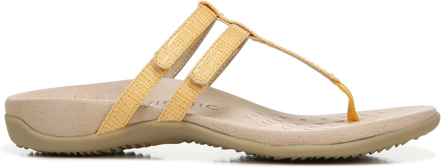 Vionic Women's Rest Elvia Toe Post Slide Sandal- Supportive Ladies Flip Flop Sandals That Include Three-Zone Comfort with Orthotic Insole Arch Support, Medium and Wide Fit, Sizes 5-12