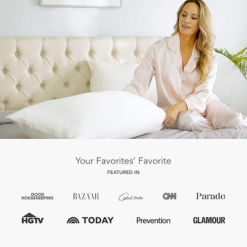 Miniatura 2 de Funda de almohada 100 % de seda pura de morera Fishers Finery de 30mm (316 pulgadas), con calidad certificada por Good Houskeeping