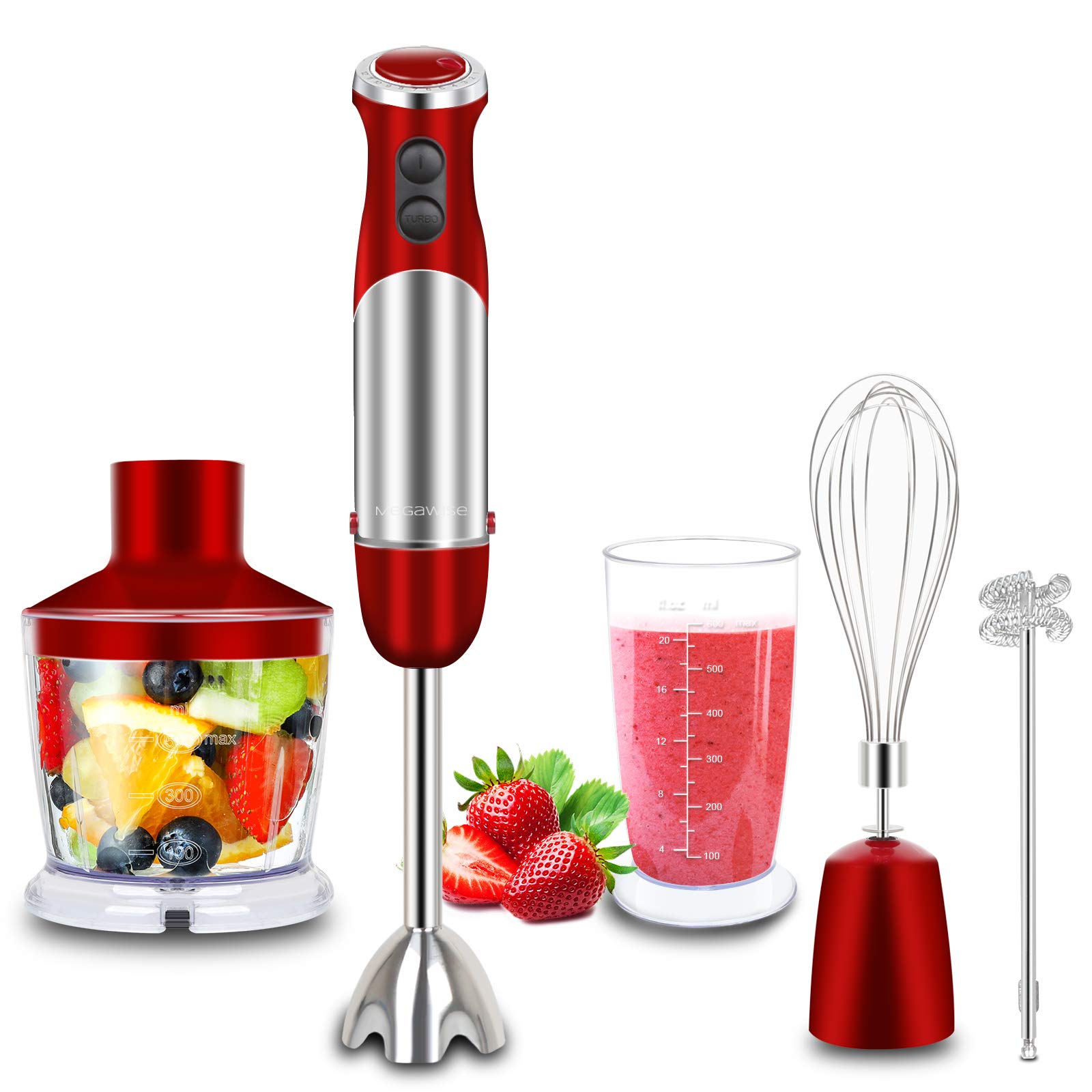 Buy MegaWise Immersion hand blender 5 in 1 MultiPurpose 1000 Watt 12